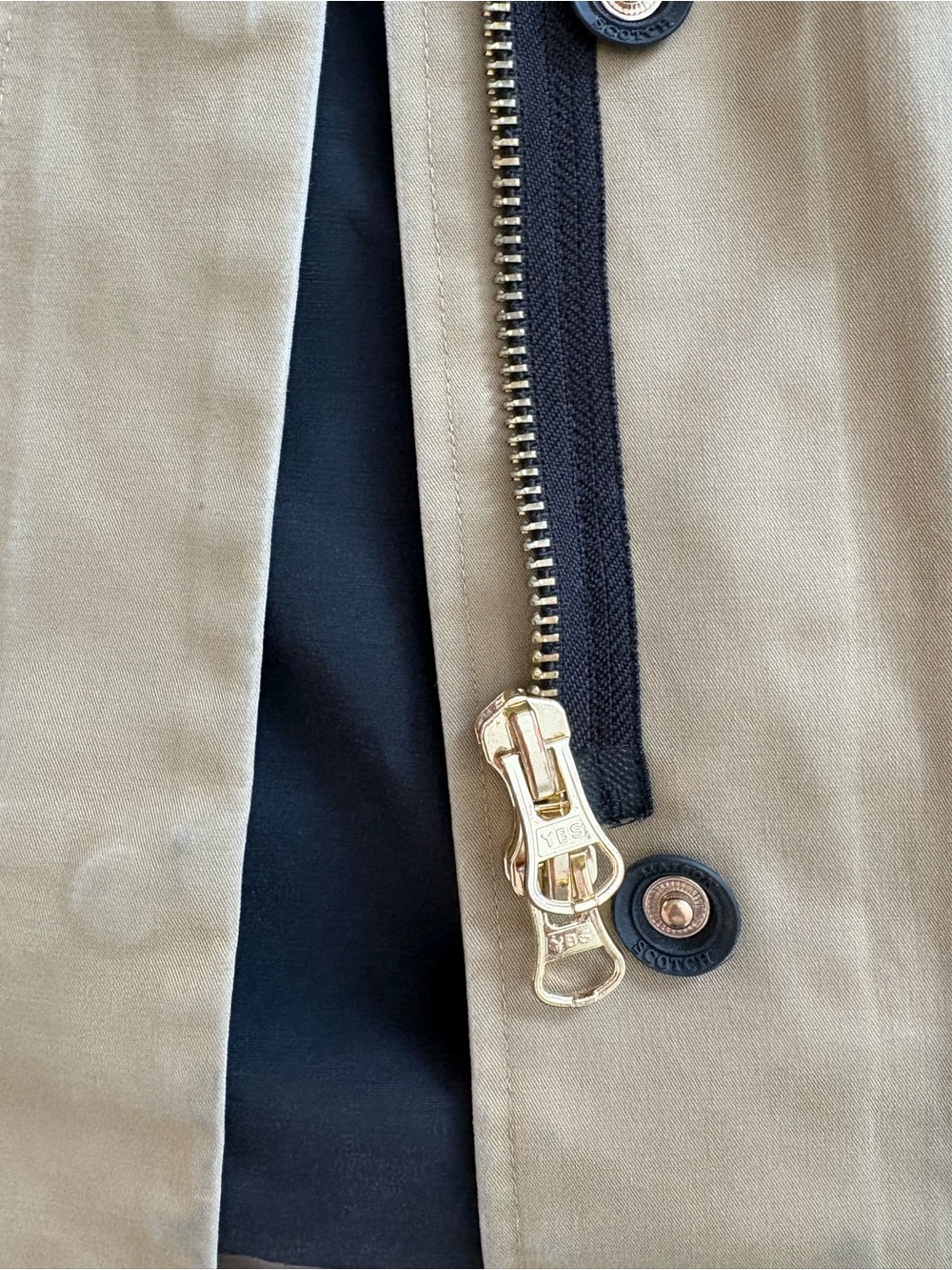 Scotch & Soda Heavyweight Hooded Utility Field Jacket Tan Blue Size Small Fall - Picture 15 of 16